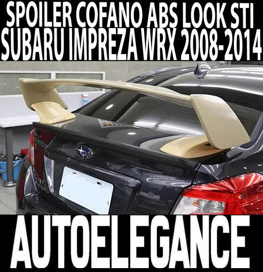 SUBARU IMPREZA WRX 2008-2014 SPOILER POSTERIORE COFANO IN ABS STI DESIGN