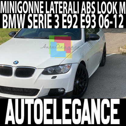 SOTTO PORTA LATERALI BMW SERIE 3 E92 E93 2006-2010 MINIGONNE IN ABS LOOK M3 .-