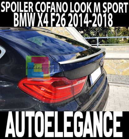 SPOILER POSTERIORE SUL COFANO BMW X4 F26 2014+ LOOK M