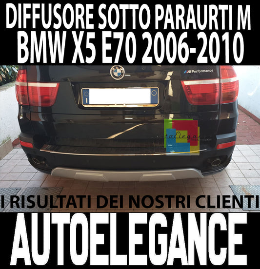 BMW X5 E70 2006-2011 SOTTO PARAURTI POSTERIORE AEREODINAMICO DIFFUSORE AUTOELEGANCERICAMBI