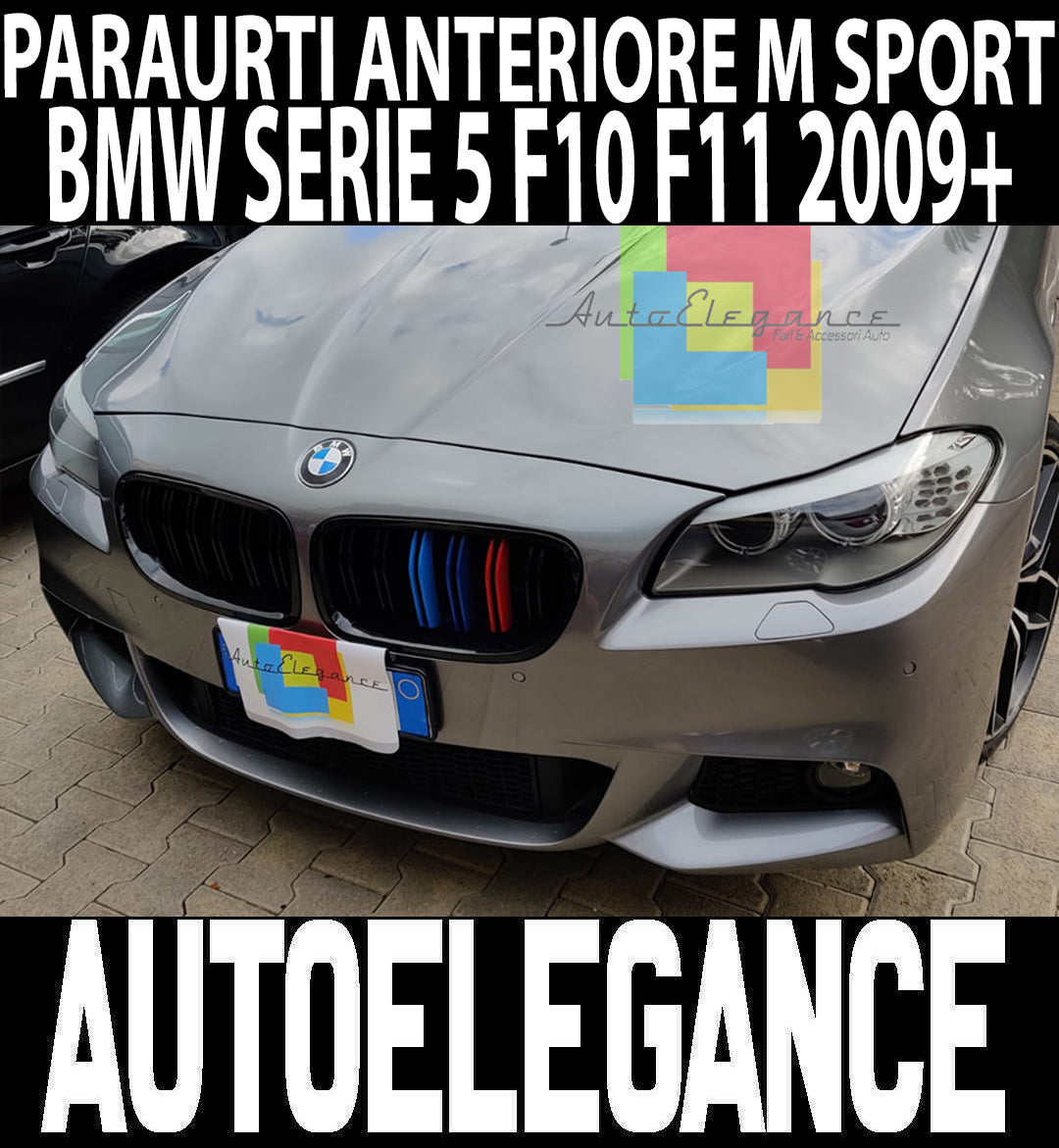 PARAURTI ANTERIORE PER BMW SERIE 5 F10 F11 2010-2014 LOOK M SPORT IN ABS .-