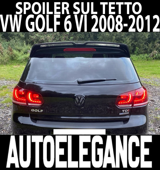 ALETTONE SUL TETTO PER VW GOLF VI 6 2008-2012 SPOILER POSTERIORE TUNING R20 AUTOELEGANCERICAMBI