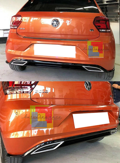 VW POLO AW1 REAR DIFFUSER UNDER BUMPER RLINE DESIGN
