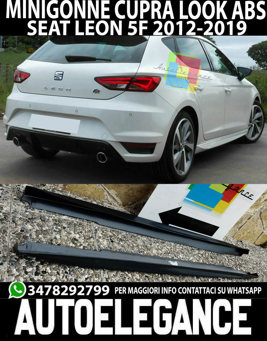 MINIGONNE LATERALI SEAT LEON 5F 5 PORTE E STATION WAGON