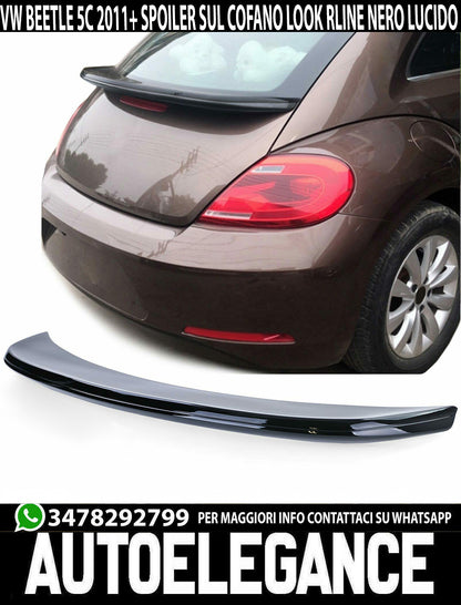 REAR HOOD SPOILER FOR VW BEETLE 5C5 2011+ LOOK R LINE GLOSS BLACK