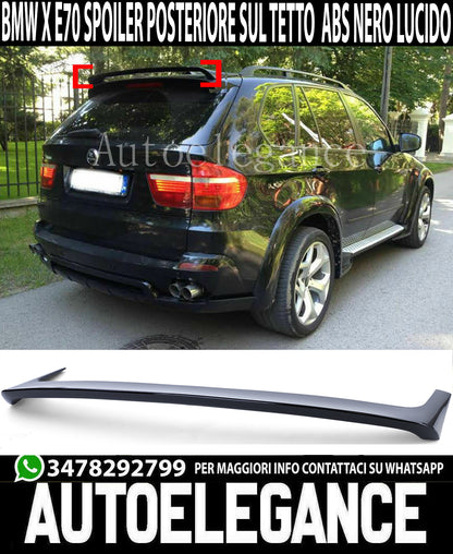 BMW X5 E70 ROOF SPOILER REAR WINDOW SPOILER ABS GLOSS BLACK .-