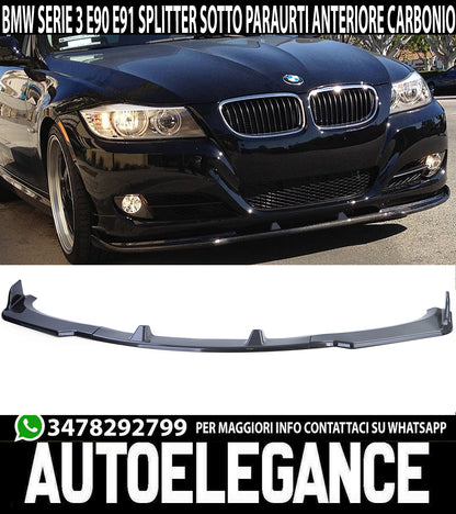 FRONT BUMPER SPOILER BMW 3 SERIES E90 E91 2008-2011 LIFT CARBON