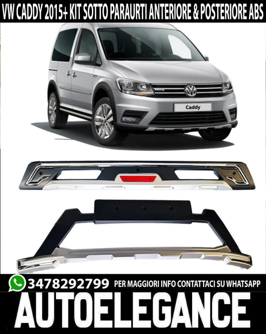 SOTTO PARAURTI VW CADDY IV 2015+ SPOILER ANTERIORE & POSTERIORE ABS