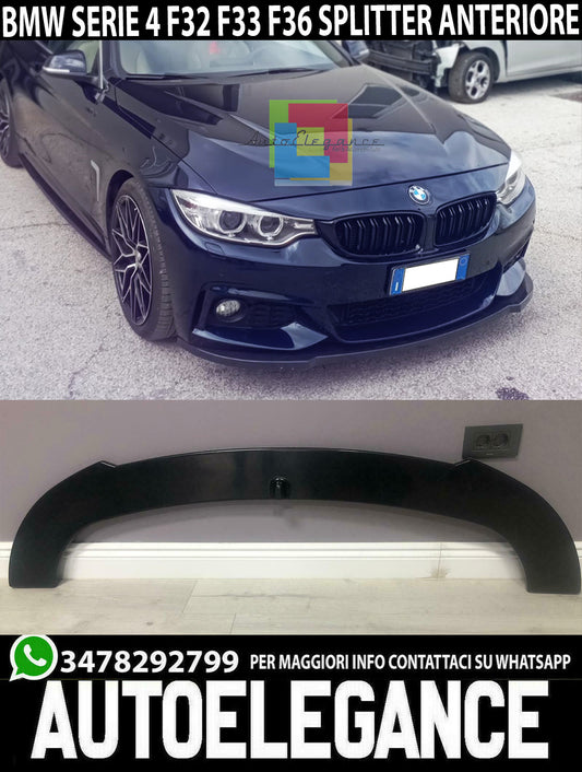 BMW SERIE 4 F32 F33 F36 SPLITTER SOTTO PARAURTI ANTERIORE NERO M SPORT 0069 AUTOELEGANCERICAMBI