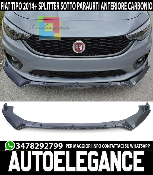 LAMA SOTTO PARAURTI ANTERIORE FIAT TIPO ABS SPORTIVO CARBONIO LIP SPLITTER