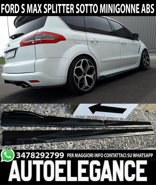 SPOILER SPLITTER UNDER SKIRTS ABS TUNING FORD S MAX GLOSSY BLACK