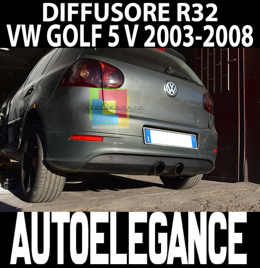 SOTTO PARAURTI VW GOLF 5 2003-2008 DIFFUSORE POSTERIORE LOOK R32