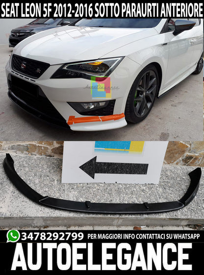 SPOILER LOOK FR FOR SEAT LEON 5F 2012-2016 ABS FRONT BUMPER UNDER SPOILER
