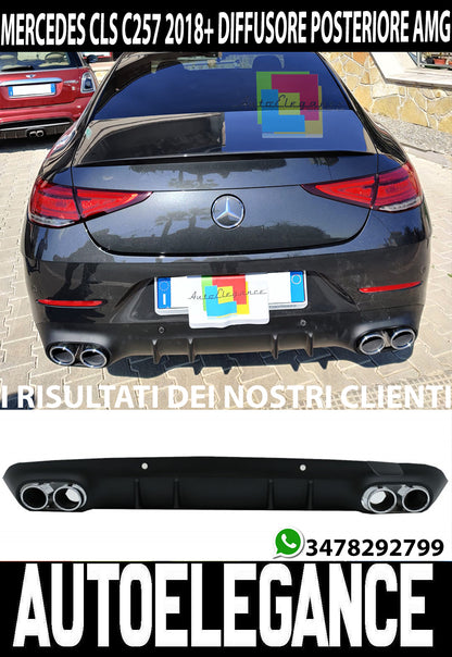 MERCEDES CLS C257 2018+ REAR DIFFUSER &amp; AMG COMATI TIPPERS