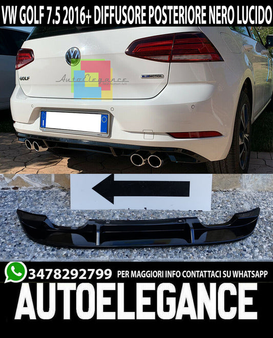 DIFFUSORE SOTTO PARAURTI VW GOLF VII 7.5 2016+ ESTRATTORE POSTERIORE R