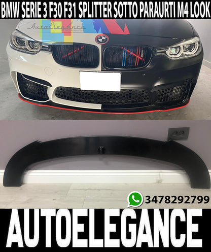BMW SERIE 3 F30 F31 2011-2017 SPLITTER SPOILER SOTTO PARAURTI ANTERIORE ABS AUTOELEGANCERICAMBI