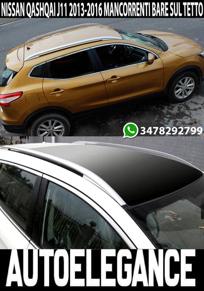 NISSAN QASHQAI J11 13-16 SATIN ROOF BARS ALUMINUM ROOF RACK