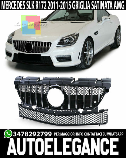 GRIGLIA ANTERIORE MERCEDES R172 SLK 2011-2015 MASCHERINA PROFILI SATINATI AMG