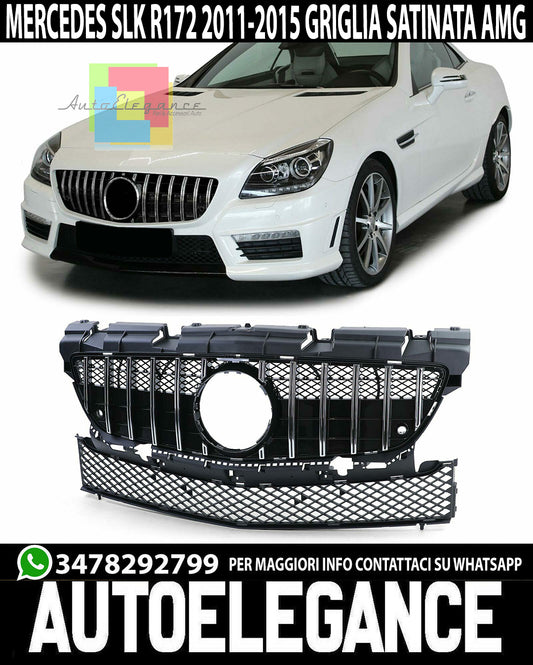 GRIGLIA ANTERIORE MERCEDES R172 SLK 2011-2015 MASCHERINA PROFILI SATINATI AMG