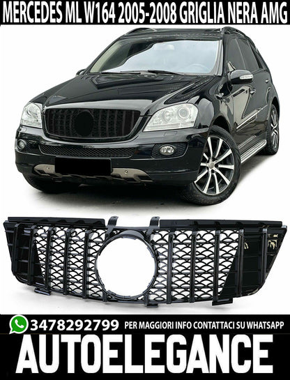 MERCEDES ML W164 2005-2008 AMG FRONT GRILLE BLACK PROFILES AMG PANAMERICA