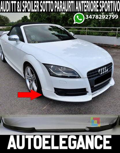 SOTTO PARAURTI AUDI TT 8J 2006-2014 SPOILER ANTERIORE LOOK TUNING TTS TTRS