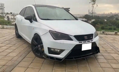 SEAT IBIZA 6J FR 08-17 BLACK ABS FRONT BUMPER SPLITTER BLADE