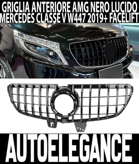MERCEDES V VITO W447 2019+ LIFT FRONT GRILLE AMG GT-R BLACK PROFILES BLACK