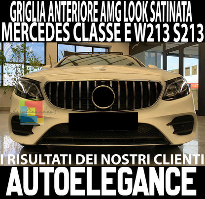 GRIGLIA ANTERIORE AMG PANAMERICANA MERCEDES CLASSE E W213 2016+ PROFILI SATINATI