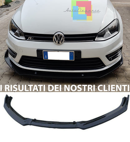 VW GOLF 7 R 2012-2016 UNDER FRONT BUMPER SPLITTER LOOK ABS BLACK BLADE