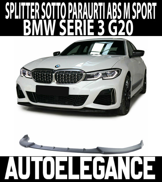BMW SERIE 3 G20 SPLITTER SOTTO PARAURTI ANTERIORE ABS LAMA M SPORT LOOK AUTOELEGANCERICAMBI