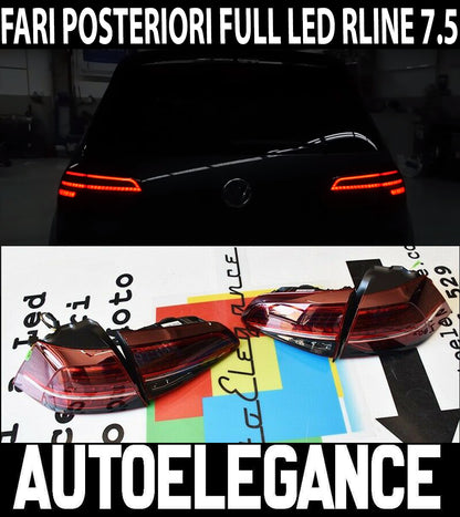 VW GOLF 7 7.5 VII 2012-2019 DYNAMIC LED REAR LIGHTS GTI DESIGN RED