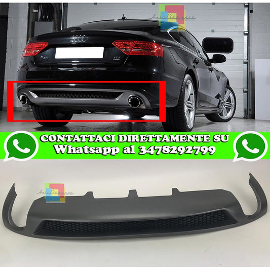 AUDI A5 8T SPORTBACK 2008-2011 DIFFUSORE POSTERIORE SLINE VERNICIATO GRIGIO PLATINO AUTOELEGANCERICAMBI