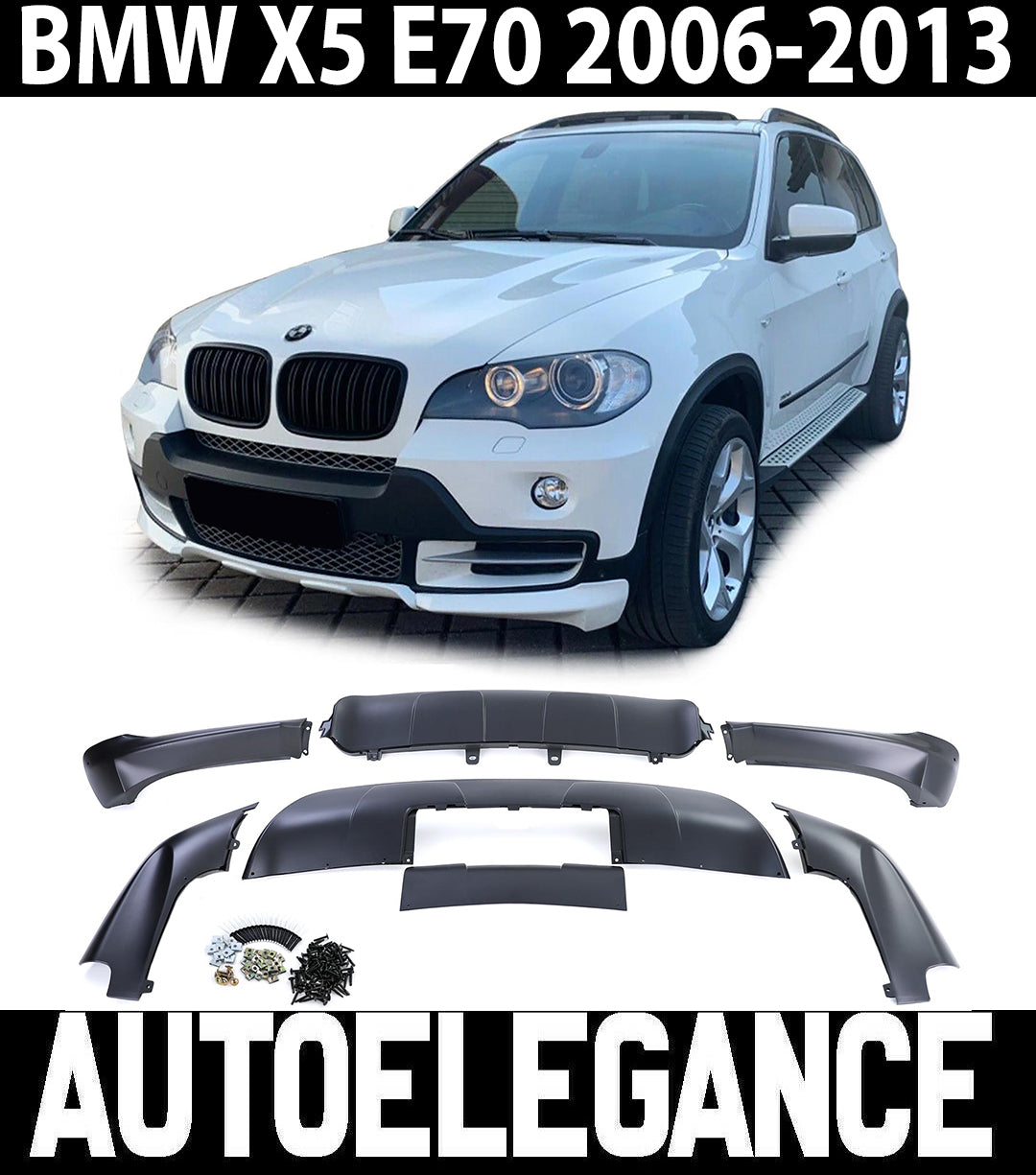 BODYKIT SPOILER - BMW X5 E70 2007-2011 SOTTO PARAURTI LOOK AEREODINAMICO AUTOELEGANCERICAMBI