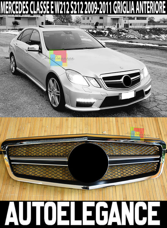 GRIGLIA ANTERIORE CROMATA - MERCEDES CLASSE E W212 2009-2013 DESIGN AMG