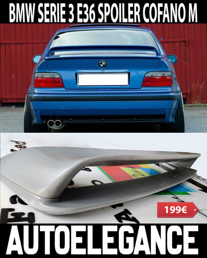 M3 REAR BONNET SPOILER BMW 3 SERIES E36 SEDAN COUPE IN ABS