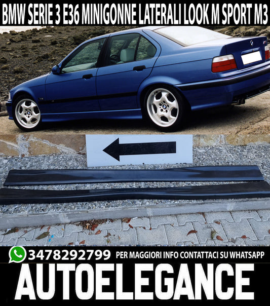 BMW 3 SERIES E36 M SPORT DESIGN ABS DOOR SIDE SKIRTS