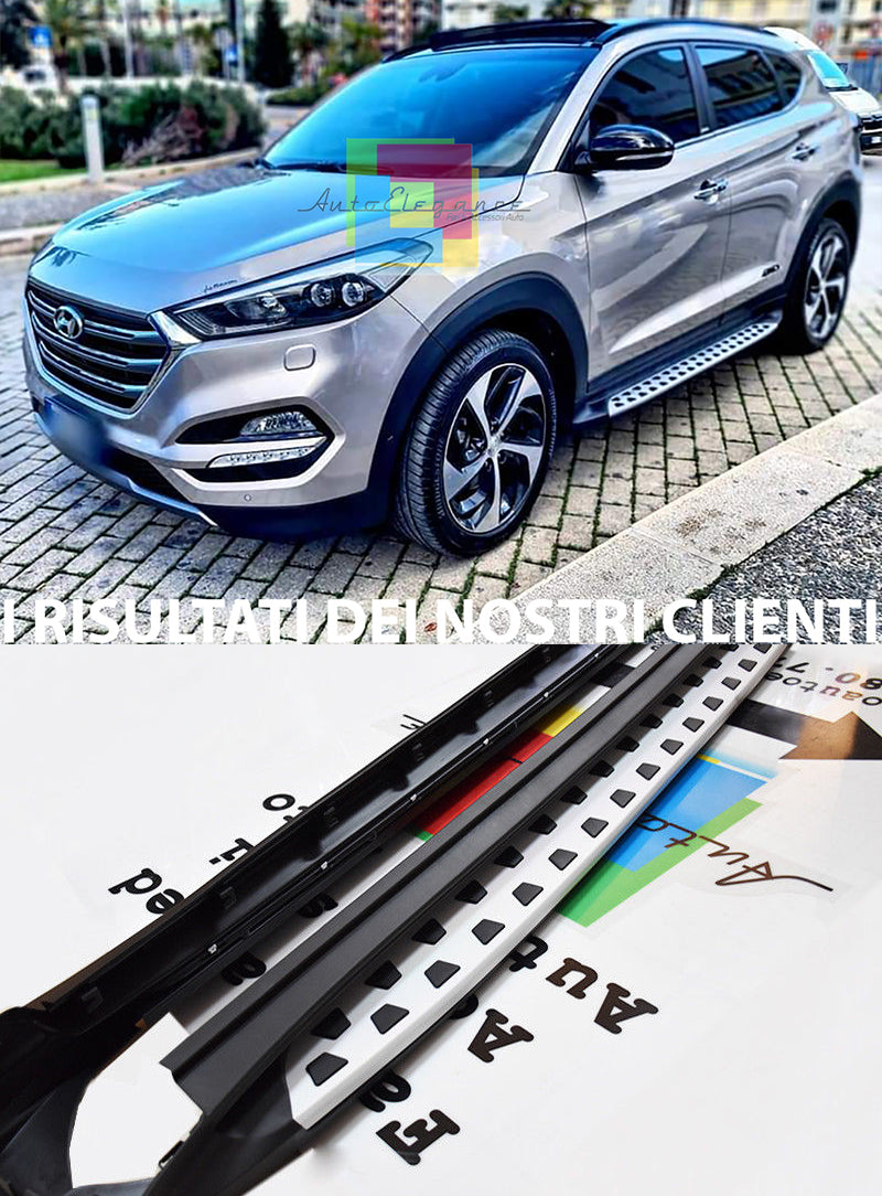 HYUNDAI TUCSON TLE 2015 IN POI PEDANE LATERALI SOTTO PORTA ACCIAIO