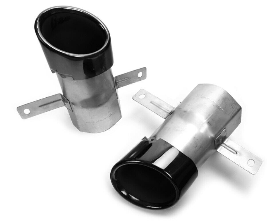 MERCEDES A W177 CLA W118 GLB GLA PAIR OF BLACK EXHAUST TIPPER AMG LOOK A35