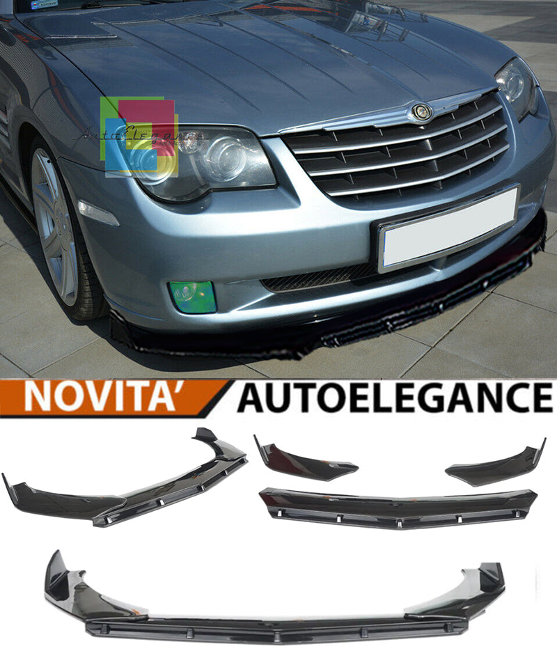 CHRYSLER CROSSFIRE SPLITTER PARAURTI ANTERIORE NERO LUCIDO LOOK RS AUTOELEGANCERICAMBI