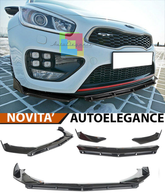 KIA CEE'D 2013-2018 SPLITTER PARAURTI ANTERIORE NERO LUCIDO LOOK RS
