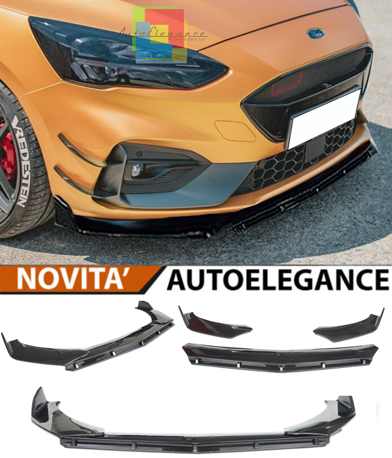 FORD FOCUS MK4 SPLITTER PARAURTI ANTERIORE NERO LUCIDO LOOK RS