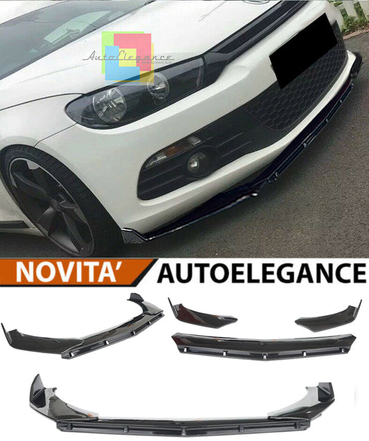 VW SCIROCCO FRONT BUMPER SPLITTER GLOSS BLACK SPORTY LOOK RLINE