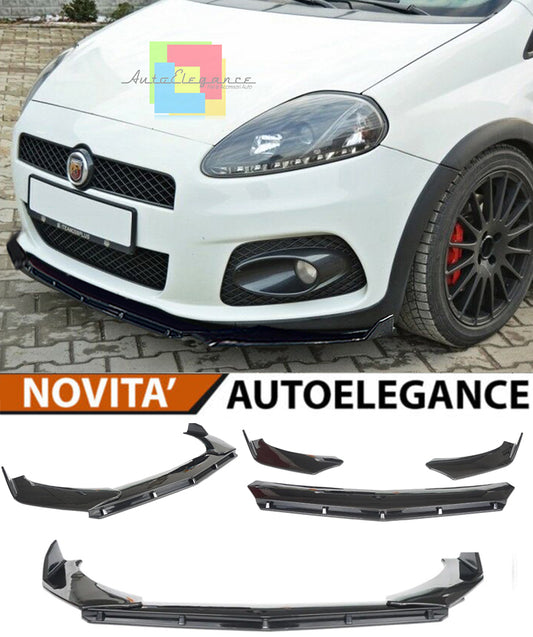 FIAT GRANDE PUNTO EVO ABARTH SPLITTER PARAURTI ANTERIORE NERO LUCIDO RS