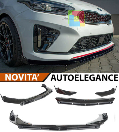 KIA PROCEED GT 2018+ SPLITTER PARAURTI ANTERIORE NERO LUCIDO LOOK RS