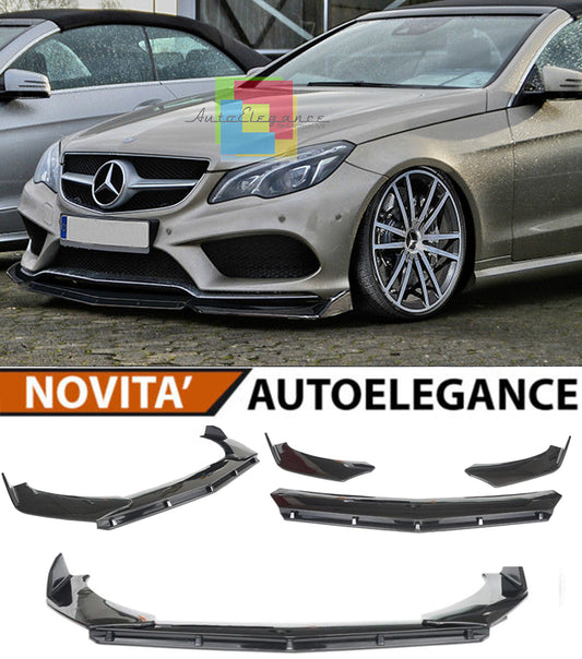 MERCEDES E-CLASS W207 FRONT BUMPER SPLITTER GLOSS BLACK AMG LOOK