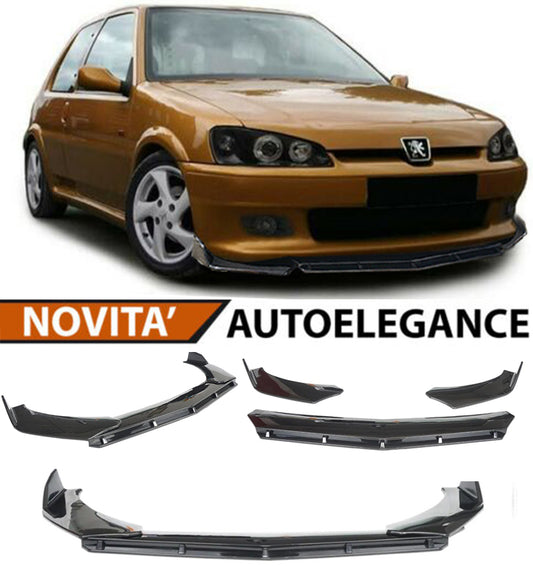 PEUGEOT 106 FRONT BUMPER SPLITTER GLOSSY BLACK RS LOOK