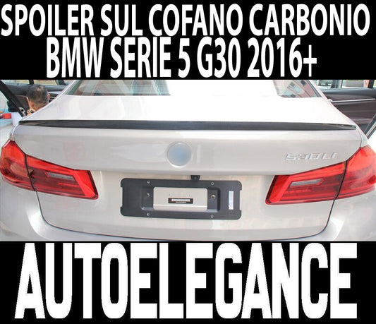 SPOILER POSTERIORE SUL COFANO BMW SERIE 5 G30 2016 IN POI IN ABS CARBON LOOK M