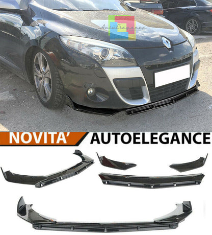 SPLITTER RENAULT MEGANE 3 III STANDARD LIP GLOSSY BLACK UNDER BUMPER ABS