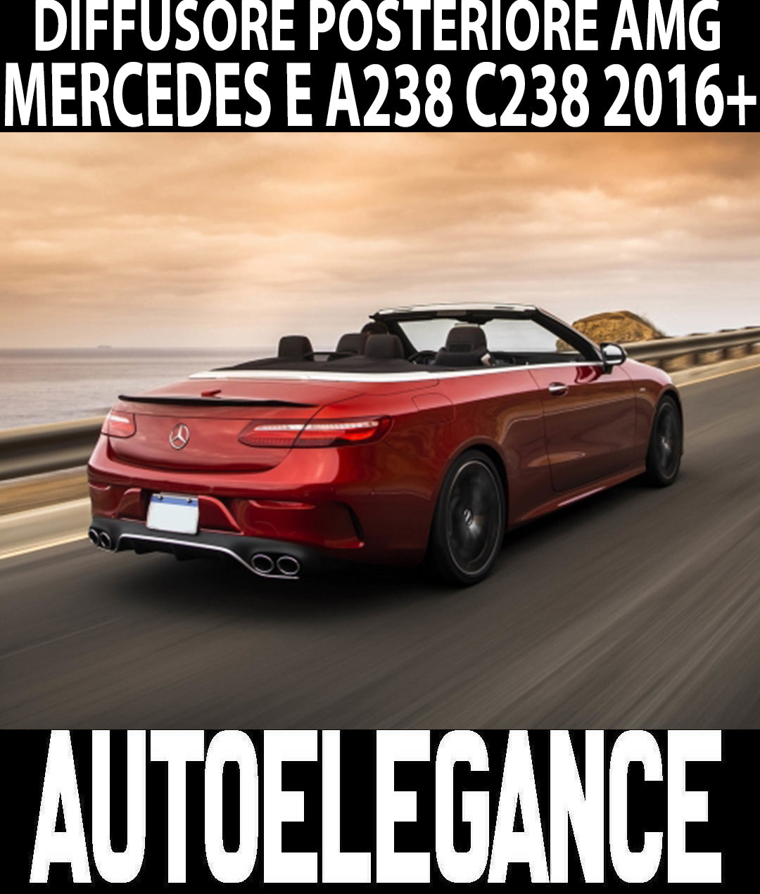 MERCEDES CLASSE E C238 A238 2016+ DIFFUSORE POSTERIORE CON TERMINALI AMG