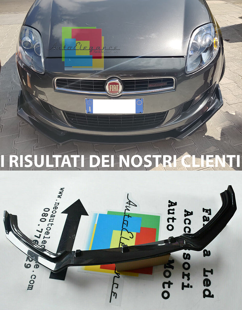 FIAT BRAVO II 2006+ SPLITTER SPOILER SOTTO PARAURTI ANTERIORE ABS NERO